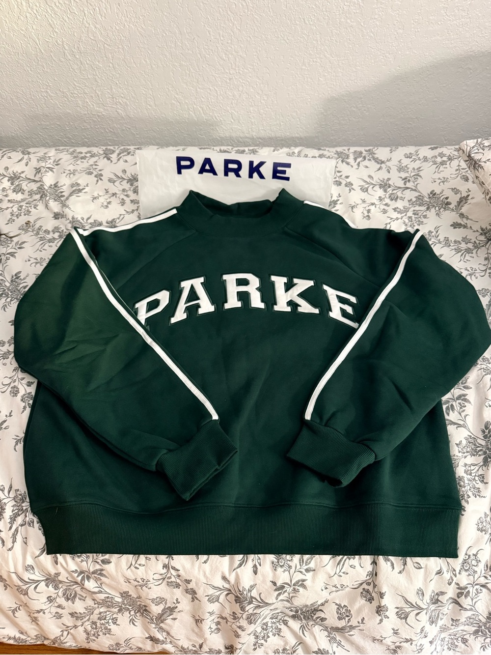 PARKE Sport Stripe Mockneck Forest L/XL NWT SOLD OUT